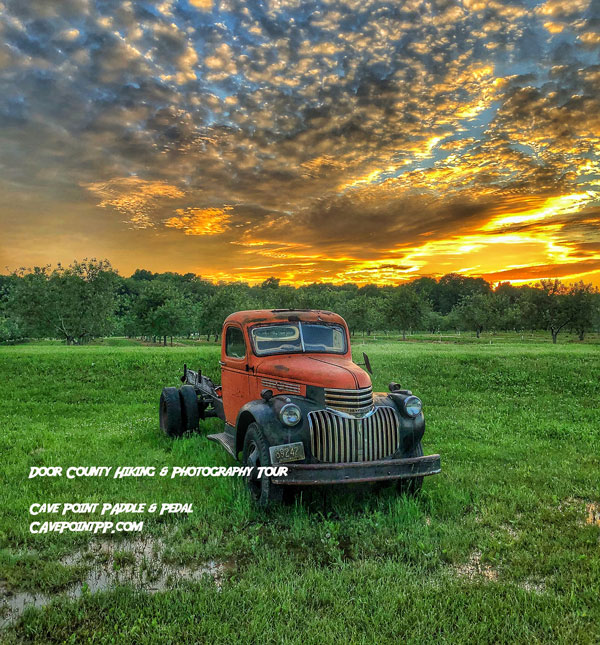 A old truck photographed during our door county tour hiking